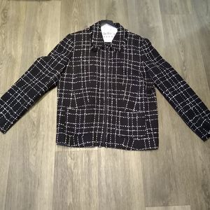 Black n White plaid jacket
